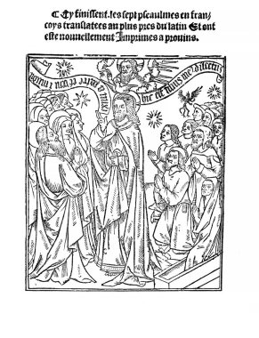 Hıristiyan illüstrasyon. Eski görüntü