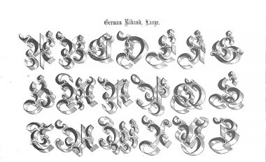 Vintage yazı tipi. Eski görüntü