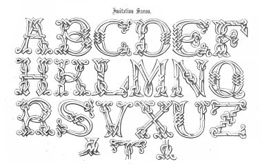 Vintage yazı tipi. Eski görüntü