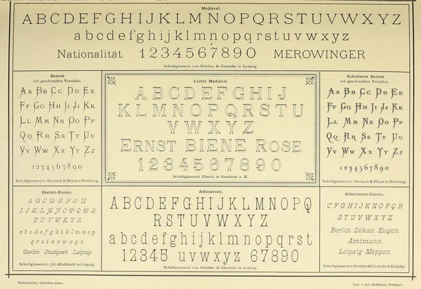 Vintage Γραμματοσειρά Παλιά Εικόνα — Φωτογραφία Αρχείου