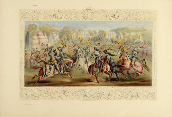 Рыцарский турнир. Старое изображение
