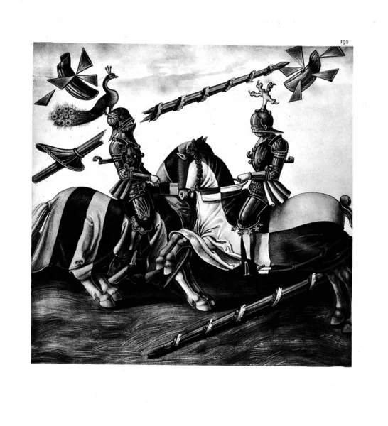 Рыцарский Турнир Старое Изображение — стоковое фото