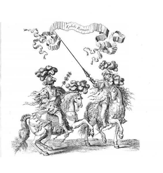 Knights tournament. Old image