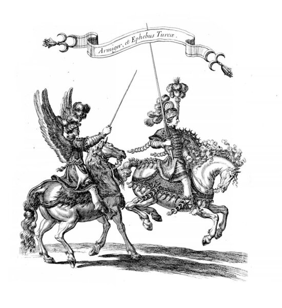 Knights tournament. Old image