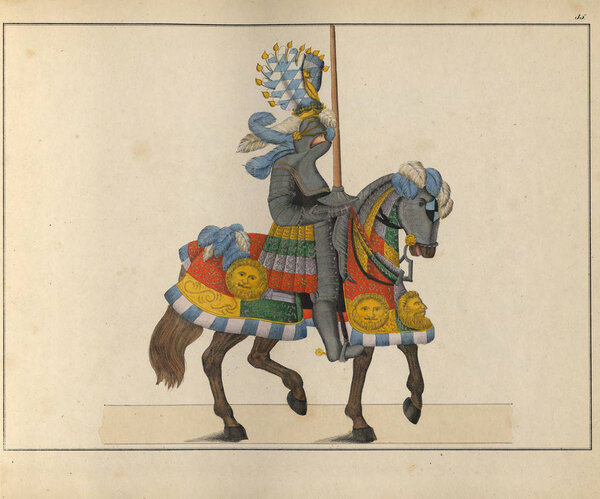 Knights tournament. Old image