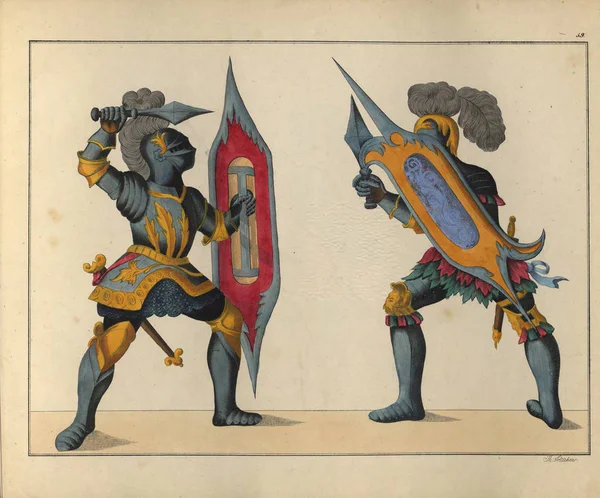 Şövalyeler Turnuvası Eski Görüntü — Stok fotoğraf