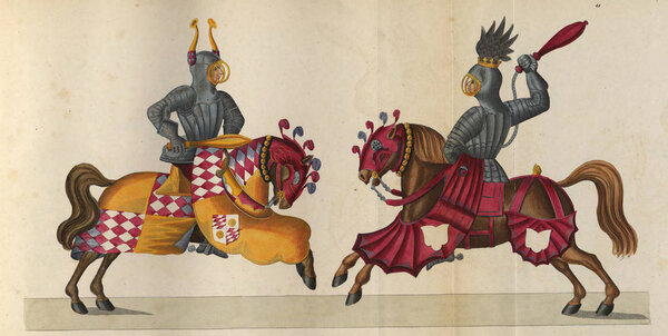 Knights tournament. Old image