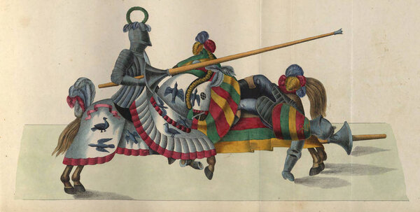 Рыцарский турнир. Старое изображение
