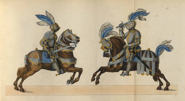 Τουρνουά Ιπποτών Παλιά Εικόνα — Φωτογραφία Αρχείου