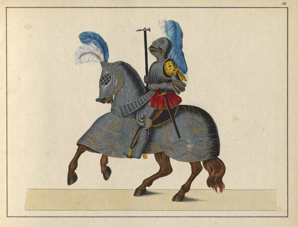 Knights tournament. Old image