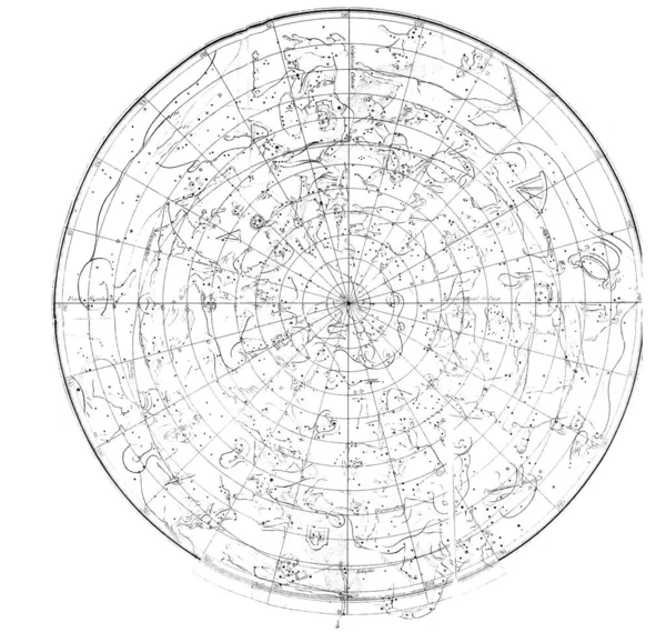 Ilustração Astronómica Imagem Antiga — Fotografia de Stock