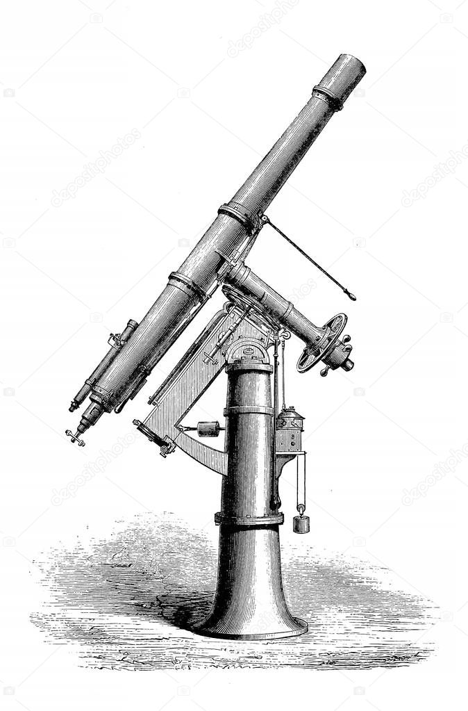 Astronomical illustration. Retro image