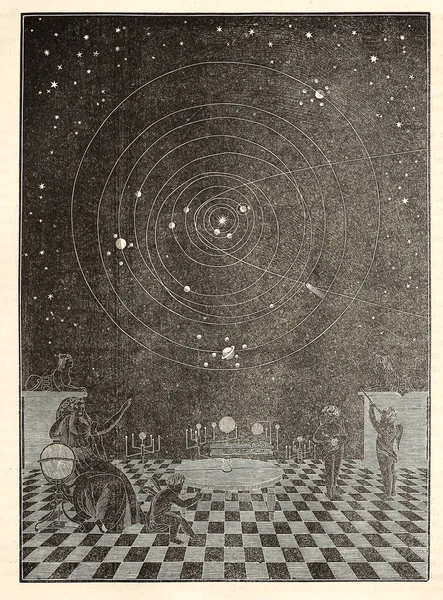 Ilustración Astronómica Imagen Antigua — Foto de Stock