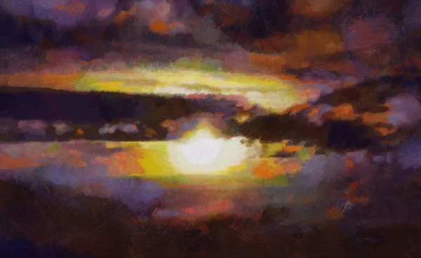 Abstract Illustration Sky Evening Sunset — Stock Photo, Image