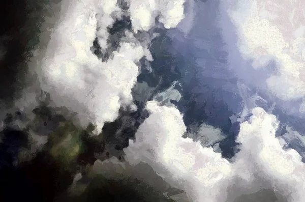 Abstracte Illustratie Van Hemel Dramatische Wolken — Stockfoto