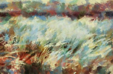 Boyalı soyut illüstrasyon. Doku arka planı