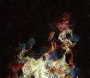 Boyalı soyut illüstrasyon. Doku arka planı. Yangın