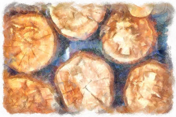 Painted wood illustration. Texture background