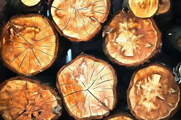 Иллюстрация Окрашенной Древесины Текстурный Фон — стоковое фото