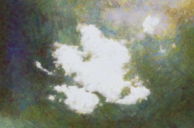 Gökyüzünün soyut illüstrasyonu. Dramatik bulutlar.