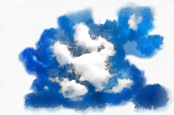 Ilustração Abstrata Céu Nuvens Dramáticas — Fotografia de Stock