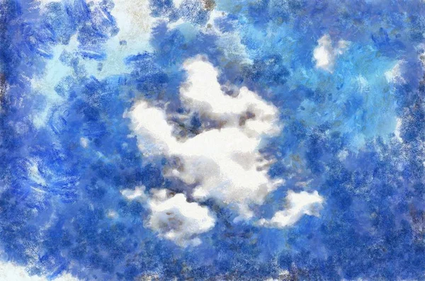 空の抽象的なイラスト ドラマチックな雲 — ストック写真