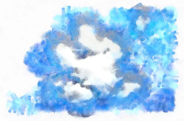 Ilustração Abstrata Céu Nuvens Dramáticas — Fotografia de Stock