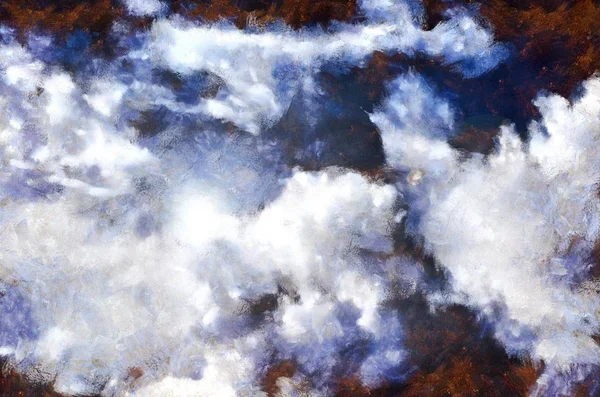 Illustratie Van Wolken Tijdens Vlucht — Stockfoto