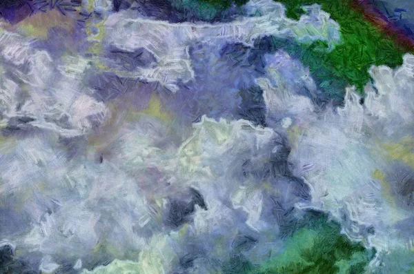 Illustration Von Wolken Flug — Stockfoto