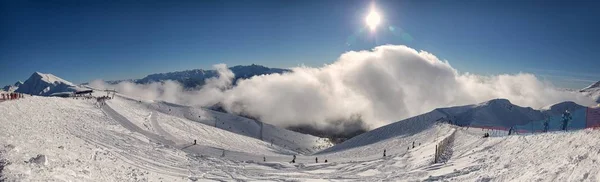 Panorama Des Hauts Plateaux Krasnaya Polyana — Photo