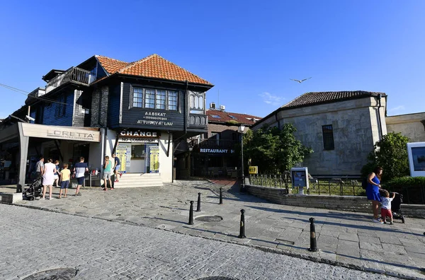 Nessebar Den Gamla Staden Med Kullerstensgator Ligger Udden — Stockfoto