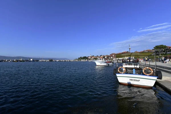 Nessebar Casco Antiguo Con Calles Empedradas Encuentra Cabo —  Fotos de Stock