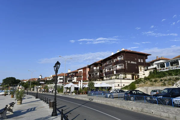 Nessebar Casco Antiguo Con Calles Empedradas Encuentra Cabo — Foto de Stock