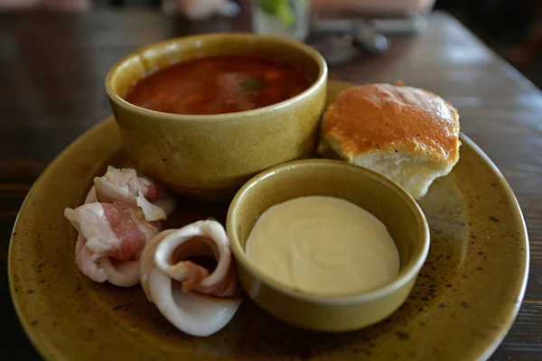 Utsökt Hälsosam Restaurang Mat Haute Cuisine — Stockfoto