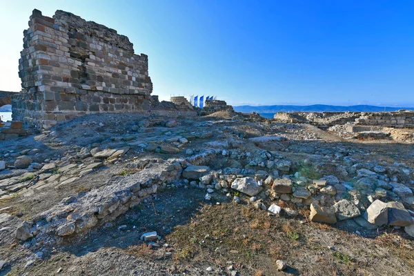 Nessebar Bulgarsk Ligger Steinete Halvøy Nord Byen Burgas Eldste Byene – stockfoto