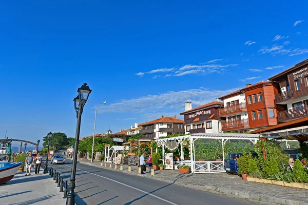 Bulgária Nessebar 2018 Cidade Búlgara Localizada Uma Península Rochosa Norte — Fotografia de Stock