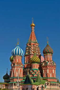 Moskova, Rusya 06.17.2012. Moskova 'nın ana meydanı Moskova Kremlin ile Kitay-Gorod arasında yer almaktadır. Moskva nehrinin kıyısına doğru nazik Vasilievsky nehrinden geliyor..