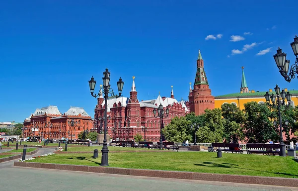 Moskova Rusya 2012 Moskova Nın Ana Meydanı Moskova Kremlin Ile — Stok fotoğraf