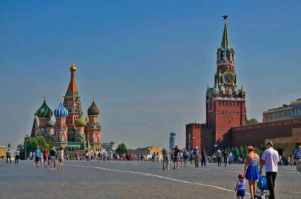 Moscou Rússia 2012 Praça Vermelha Principal Praça Moscou Localizada Entre — Fotografia de Stock