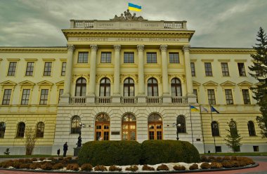 Ukrayna, Lviv 12 / 31 / 2012. Ukrayna 'nın en eski ve en güzel şehirlerinden birine kış gezisi. Lviv' in orijinal mimarisi yüzyıllar içinde şekillendi.