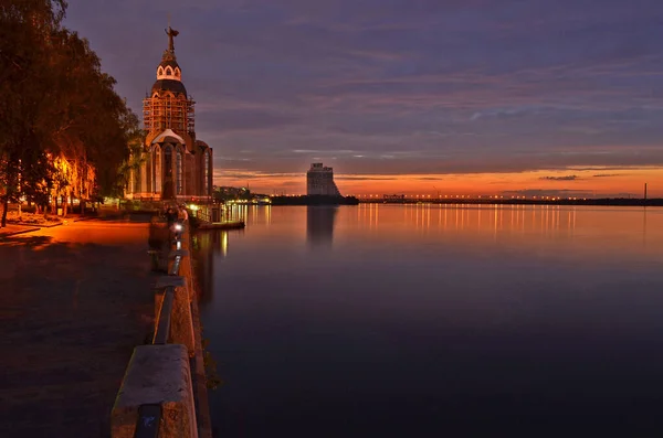 Gyönyörű Folyami Tájak Dnyeper Folyón Európa Negyedik Leghosszabb Folyója Volga — Stock Fotó