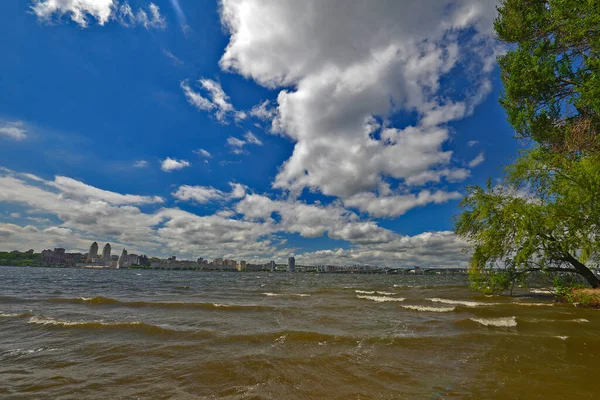 Beautiful river landscapes of one of the largest rivers in Europe. The Dnieper is the fourth longest river in Europe after the Volga, Danube and the Urals; it has the longest channel within the borders of Ukraine.