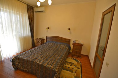 Ukrayna, Berdyansk 08 / 12 / 2020. Azov Denizi 'nde dinlenme, Veraluks Oteli..