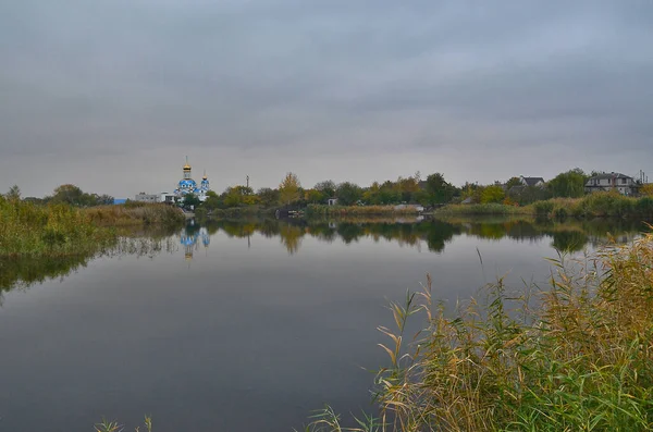 Ukraine Dorf Novoselovka 2017 Schöne Landschaften River Club Country Erholungszentrum — Stockfoto