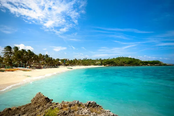 Тропическая Пляжная Лагуна Пальмами Бали — стоковое фото