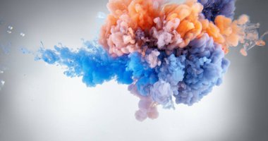 su renkleri ve mürekkep sıçrama