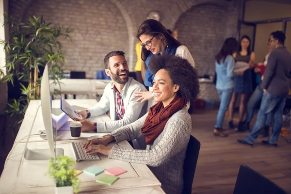 Grupo Alegre Arquitectos Que Trabajan Oficina — Foto de Stock