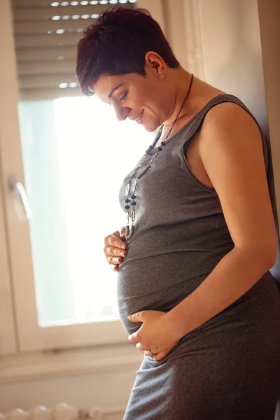 Embarazo Maternidad Personas Concepto Expectativa Mujer Embarazada Hermosa — Foto de Stock