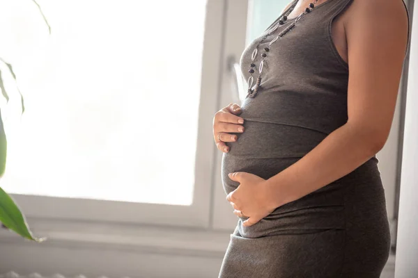 Esperando Bebé Concepto Mujer Embarazada Hermosa — Foto de Stock