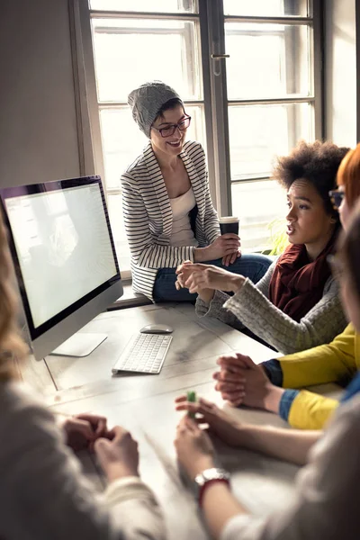 Modern Designers Office Informal Female Employees Group — Stock Photo, Image